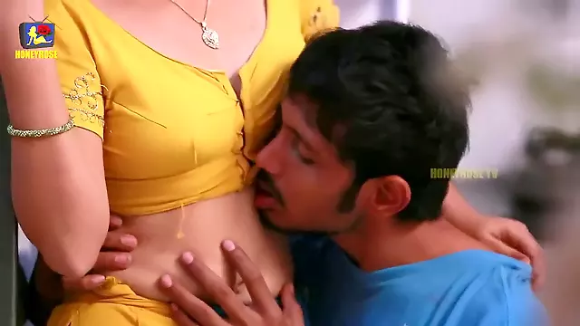 Indian maid gets tits sensually pressed