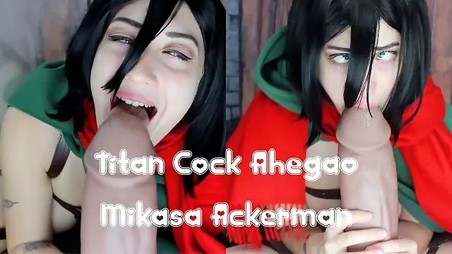 Mikasa Ackerman Titan Cock Ahegao TEASER XL Mr Hankeys Toys Cody Cachet