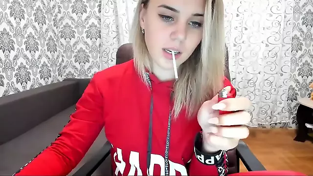 Diaper, webcam girl smoking