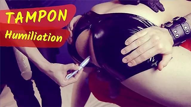 FEMDOM Ass FUCKING - TAMPON in his ass, HUMILIATION by his MISTRESS!