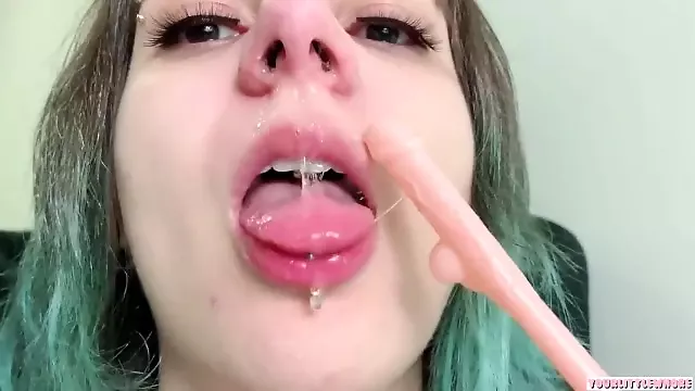 dildo snotty nose fuck with dirty talk