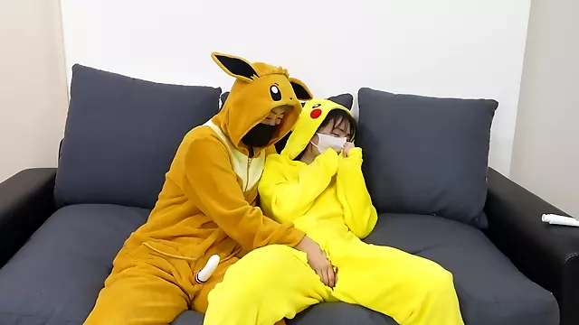 Pikachu And Eevee Fuck On The Chouch